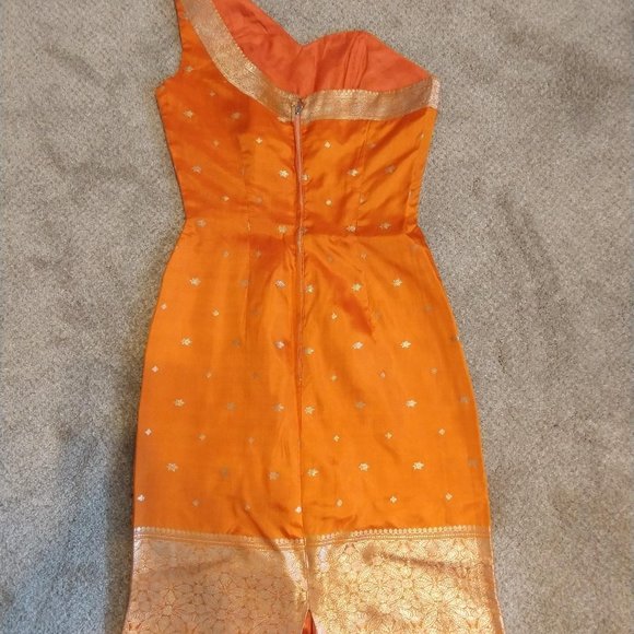 Vintage 50s SILK Sari Dress - Picture 6 of 8